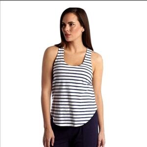 Eileen Fisher Organic Cotton Jersey Striped Scoop Neck Tank
